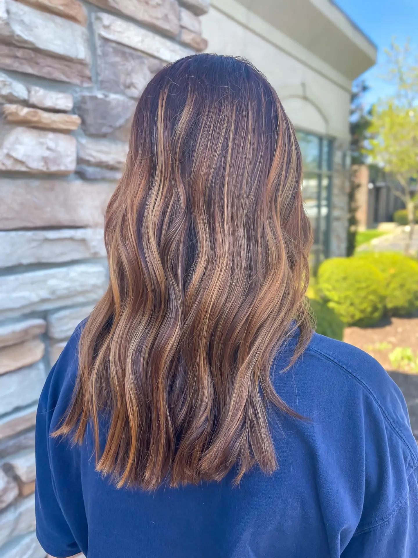 Balayage hair color by Studio One color specialist in DeKalb, IL